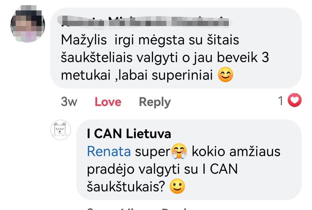 I CAN šaukštėliu atsiliepimai