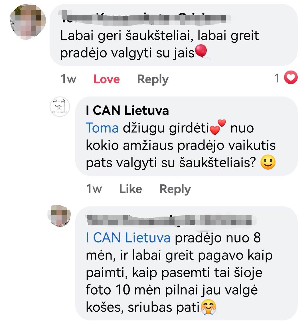 I CAN šaukštėliu atsiliepimai