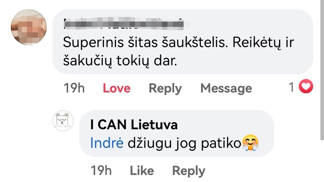 I CAN šaukštėliu atsiliepimai