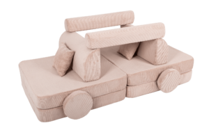 Didelė modulinė sofa vaikams – Slimcord Corduroy Pink - Image 8
