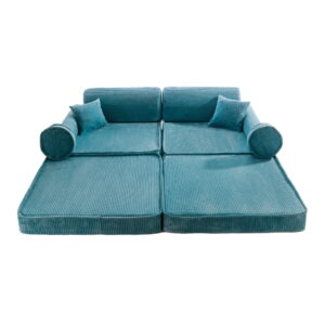 Didelė modulinė sofa vaikams – aukščiausios kokybės velvetinis turkis - Image 6