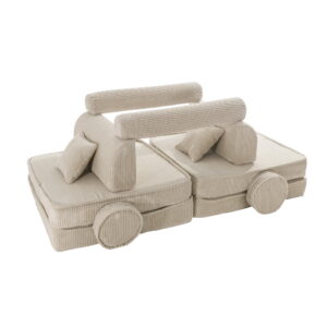 Didelė modulinė sofa vaikams – Premium Corduroy Ecru