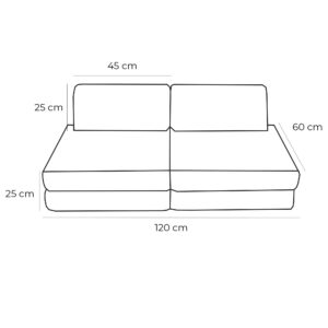Maža modulinė sofa vaikams - Slimcord Ecru - Image 2