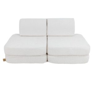 Maža Modulinė sofa vaikams - Balta Boucle