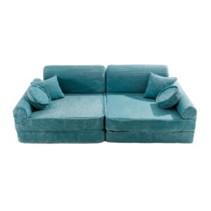 Didelė modulinė sofa vaikams – aukščiausios kokybės velvetinis turkis