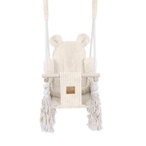 Indoor Baby Swing, Teddy - Ecru - Image 2