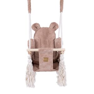 Indoor Baby Swing, Teddy - Rožinė pudra - Image 2