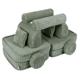 Vidutinė modulinė sofa vaikams – Churros Sage Green