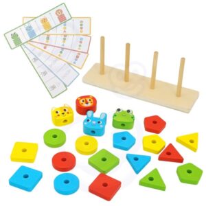 Montessori galvosūkių piramidė su gyvūnais - Image 5
