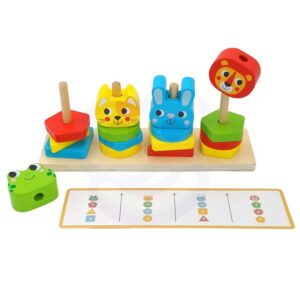 Montessori galvosūkių piramidė su gyvūnais - Image 7