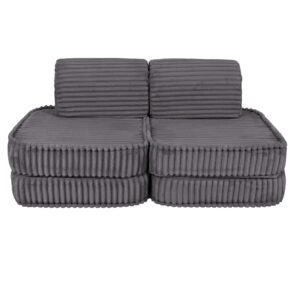 Maža modulinė sofa vaikams – Churros Jurassic pilka