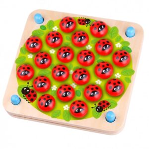 Medinės lavinamosios atminties dėlionės ladybugs - Image 2