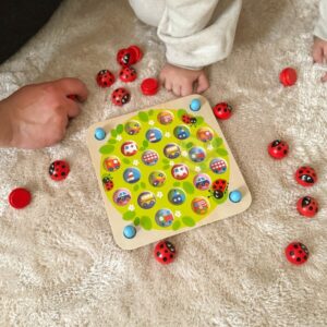 Medinės lavinamosios atminties dėlionės ladybugs - Image 10