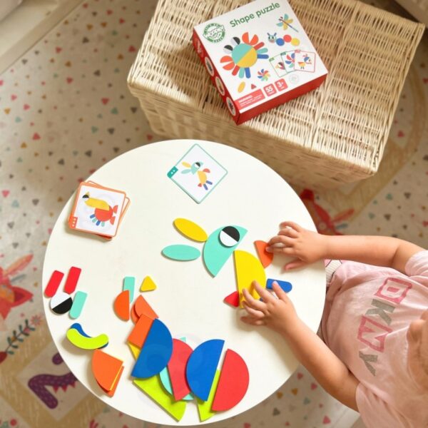 Medinė Montessori formos dėlionė