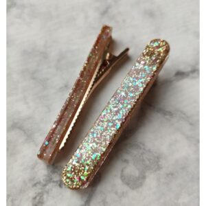 Matu sprādzes meitenēm - Minimal gold glitter - Image 3
