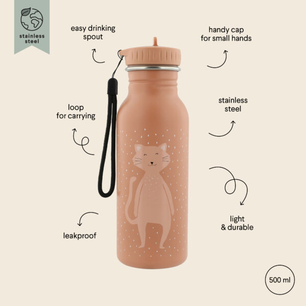 Nerūsējošā tērauda pudele 500 ml - Mrs Cat