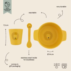 Silikona pirmās maltītes komplekts bērniem – Mr Lion