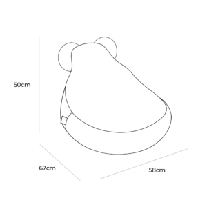 MeowBaby® estētiskā samta Sako soma Teddy Powder Rose - Image 2