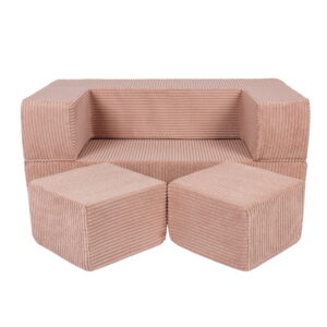 MeowBaby® Soft Velvet Cube dīvāns - pūderrozā - Image 7