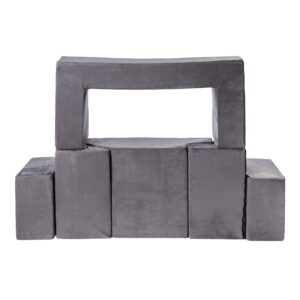 MeowBaby® Velvet Bricks Komplekts - Daudzfunkcionāls rotaļu laukums bērniem - pelēks - Image 3