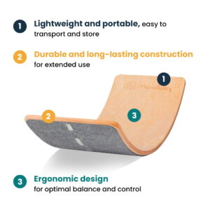 MeowBaby® Balance Board Bērniem - 80x30 cm - Image 8