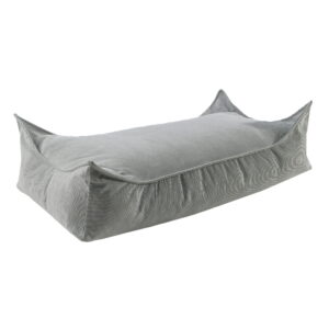 MeowBaby® pufs bērniem, taisnstūrveida, velveta - pelēks