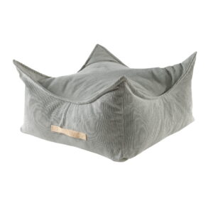 MeowBaby® pufs bērniem, kvadrātveida, velveta - pelēks