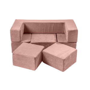 MeowBaby® Velvet Bricks Set - Daudzfunkcionāls rotaļu laukums bērniem - Rozā