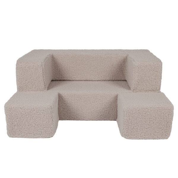 MeowBaby® Bearly Cube dīvāns - gaiši pelēks