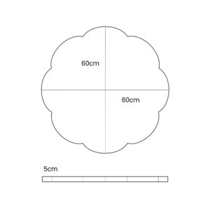 Rotaļu paklājiņš bērniem — mākoņa formas pūderrozā krāsā - Image 4