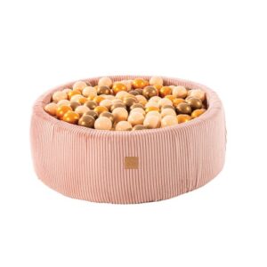 Apaļš bumbiņu baseins ar 200 oranžām/vara bumbiņām, 90x30cm - estētiski rozā