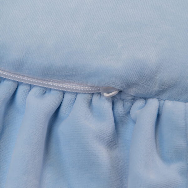 Apaļš rotaļu paklājiņš ar volānu - Baby Blue Velvet