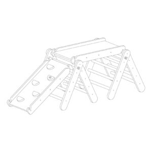 Kāpšanas trīsstūris ar slidkalniņu un kāpšanas rāmi - melns - Image 6