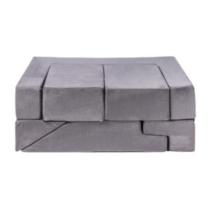 MeowBaby® Velvet Bricks Komplekts - Daudzfunkcionāls rotaļu laukums bērniem - pelēks - Image 2