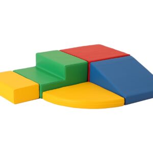 Soft Play 5 putu bloku komplekts - daudzkrāsains stūra kāpējs