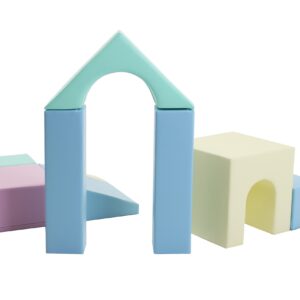 Soft Play 10 putu bloku komplekts - gaišs pasteļkrāsas radošums