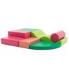 Soft Play 6 putu bloku komplekts - rozā - zaļš Explorer