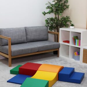 Soft Play 7 putu bloku komplekts - daudzkrāsains mazais kāpurķēžu rīks - Image 2