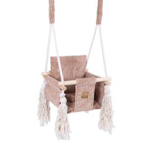 Indoor Baby Swing, Square - Rozā pūderis