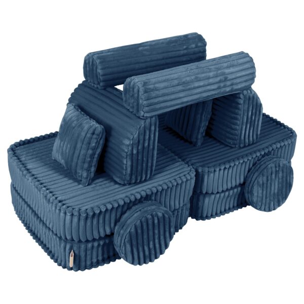 Vidējs modulārais dīvāns bērniem - Churros Blue