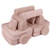 Vidējs modulārais dīvāns bērniem - Churros Pink
