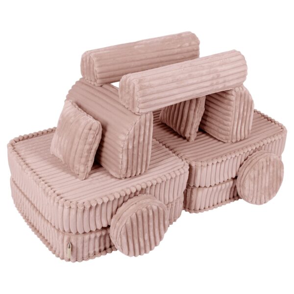 Vidējs modulārais dīvāns bērniem - Churros Pink