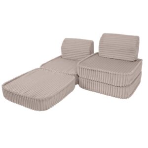 Mazs modulārais dīvāns bērniem - Churros Beige - Image 3