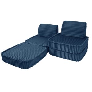 Mazs modulārais dīvāns bērniem - Churros Blue - Image 3
