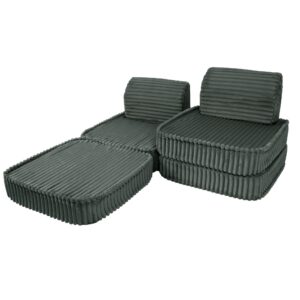 Mazs moduļu dīvāns bērniem - Churros Forest Green - Image 3