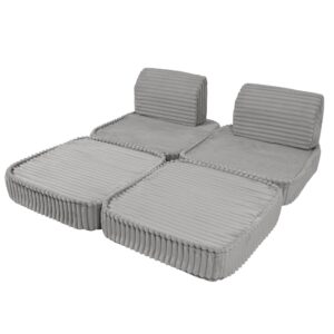 Mazs modulārais dīvāns bērniem - Churros Moon Grey - Image 4
