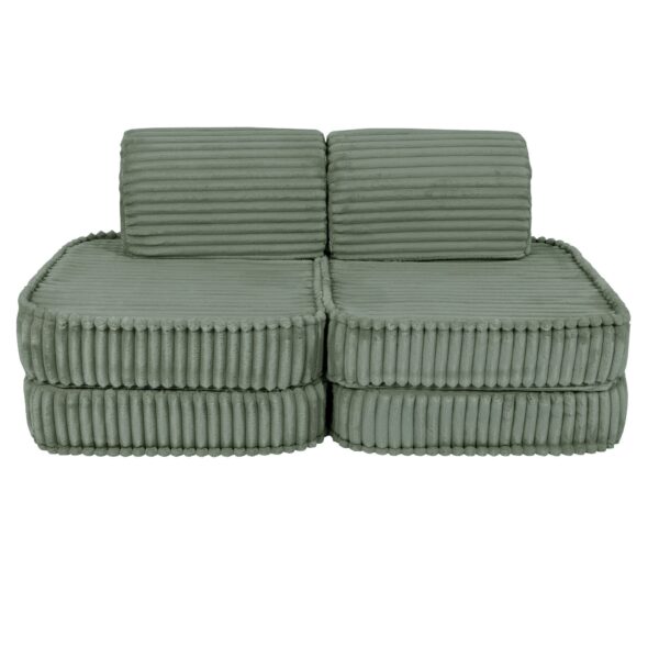 Mazs modulārais dīvāns bērniem - Churros Sage Green