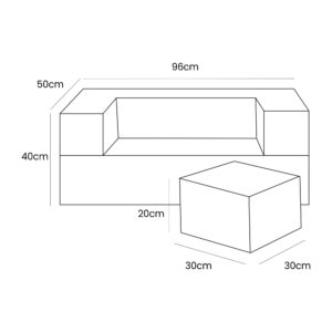 MeowBaby® Bearly Cube dīvāns - gaiši pelēks - Image 6