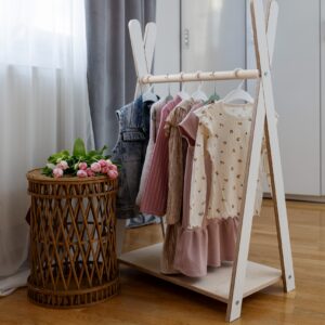 Tipi apģērbu plaukts bērniem - mazs balts - Image 2