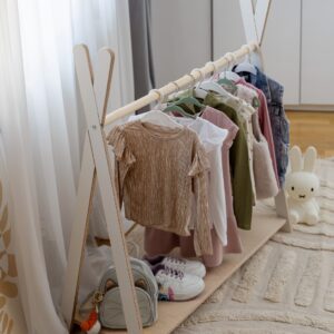 Tipi apģērbu plaukts bērniem - liels balts - Image 2